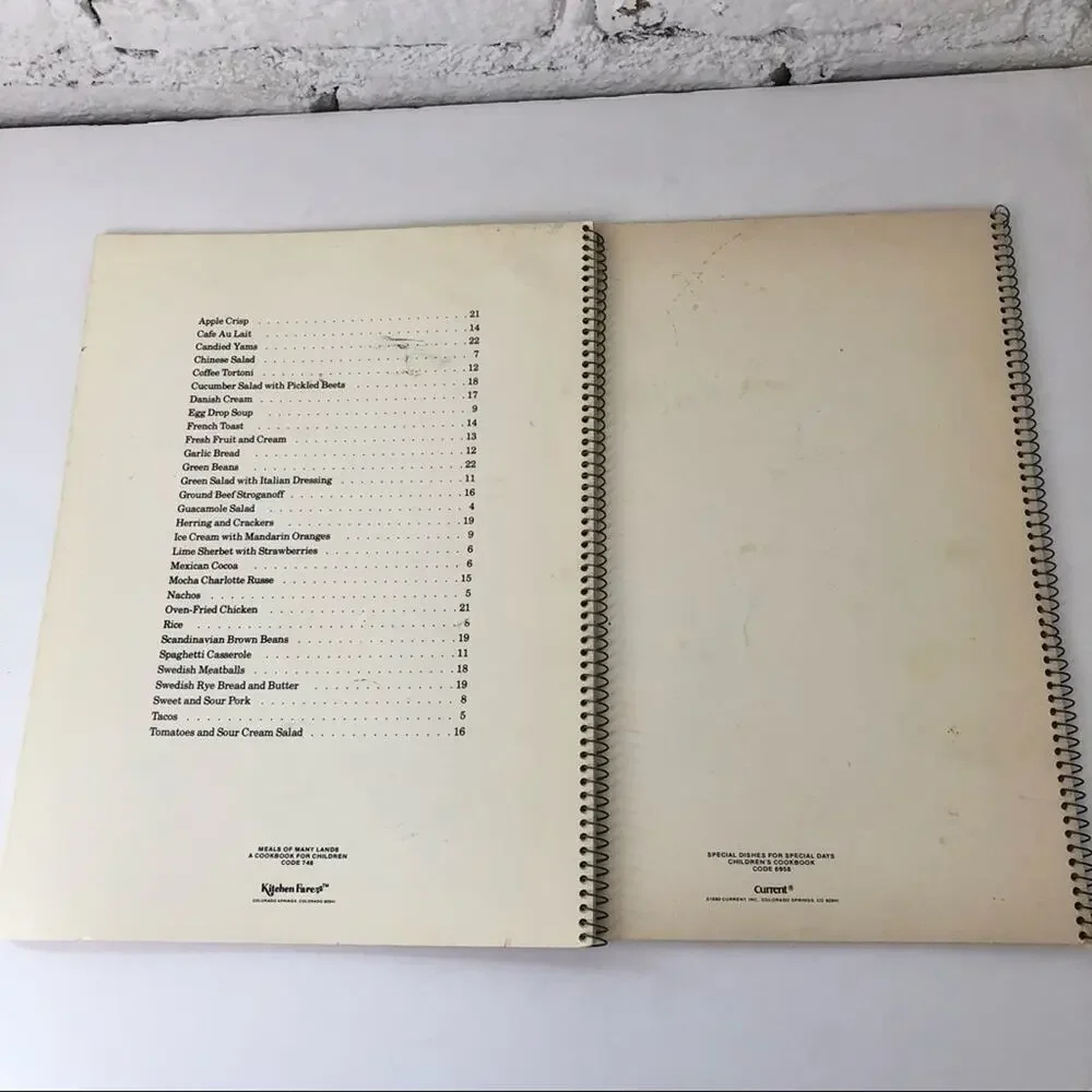 Vintage Current Kids Cookbooks